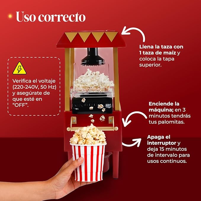 Máquina de palomitas vintage- POPCORN VINTAGE™